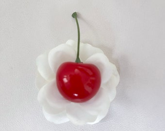 Petite Single Cherry Hair Clip