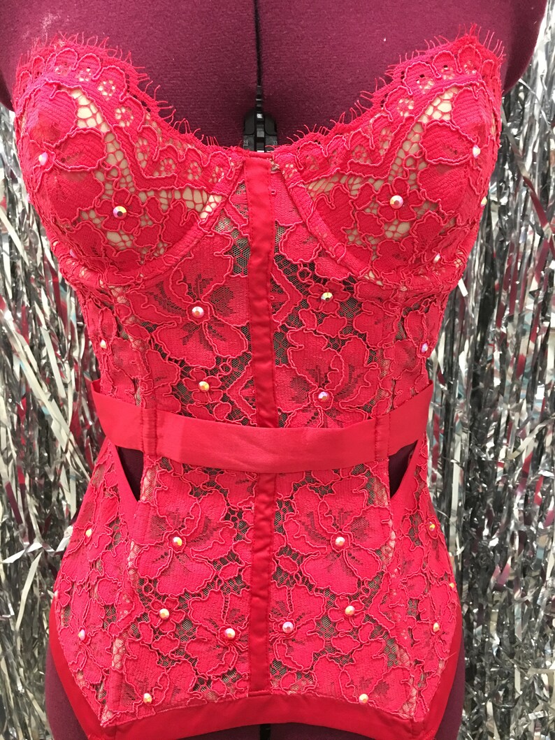 34C Hot Pink/fuchsia Strapless Corset Top With Garter Straps Etsy