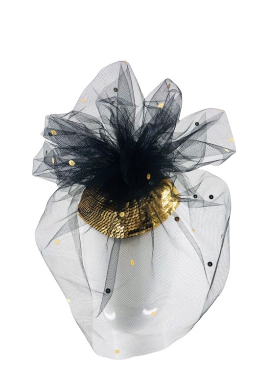 Vintage Whittall and Shon Feather and Crystal Cocktail Fascinator in Champagne FA3220 COCKATOO FASCINATOR - Whittall & Shon main image 2