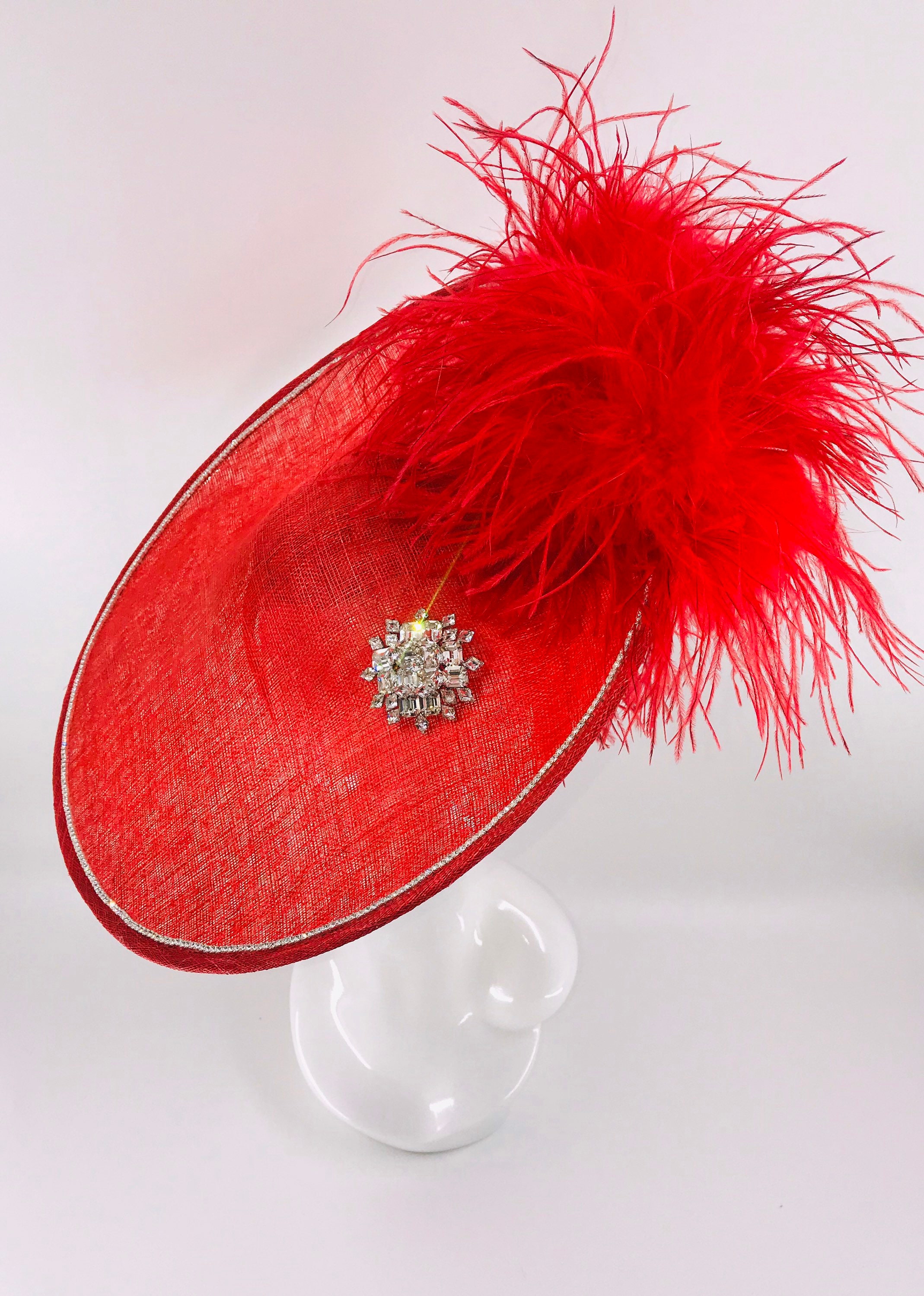 Big Red Kentucky Derby Hat Etsy