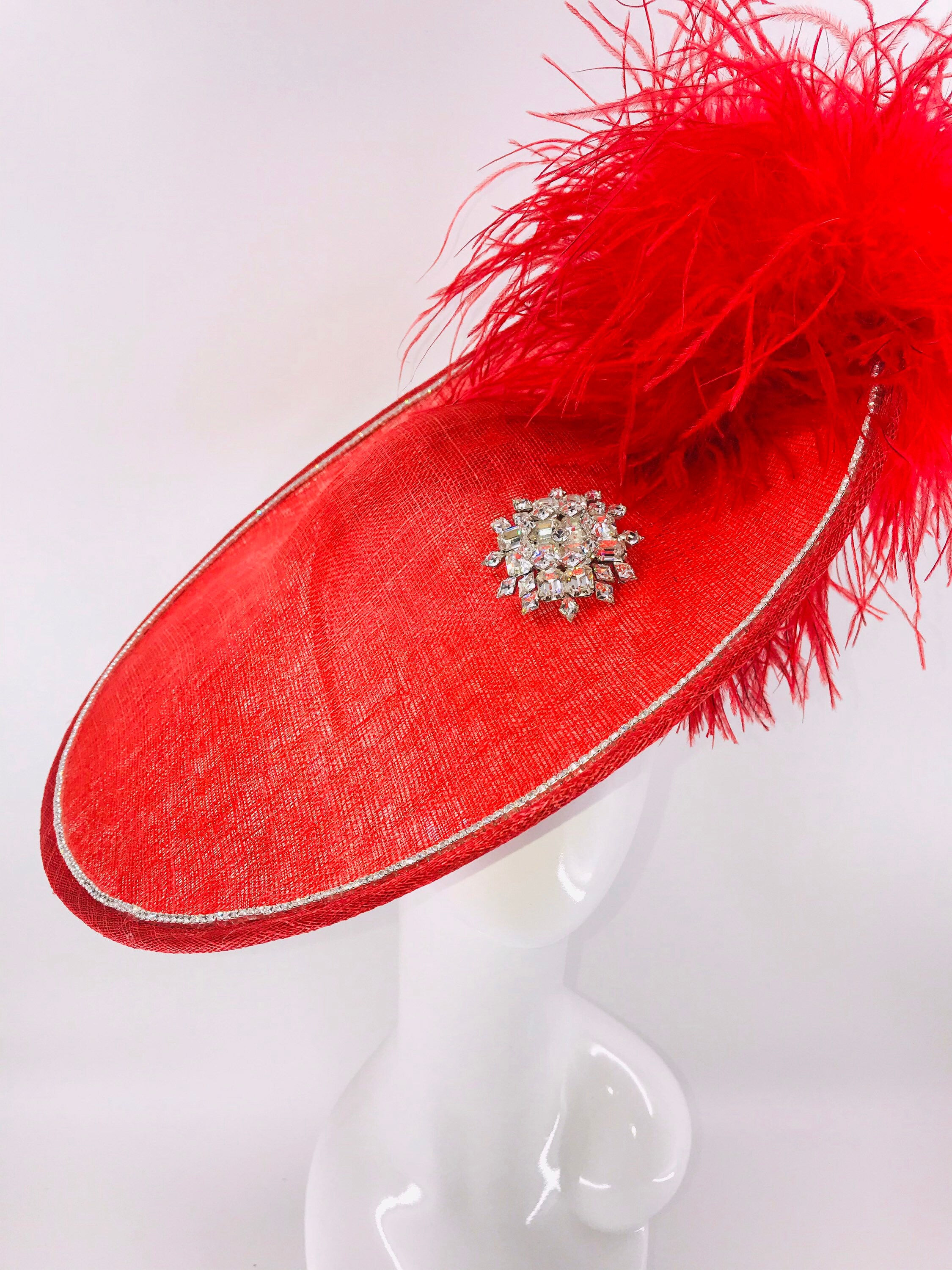 Big Red Kentucky Derby Hat Etsy