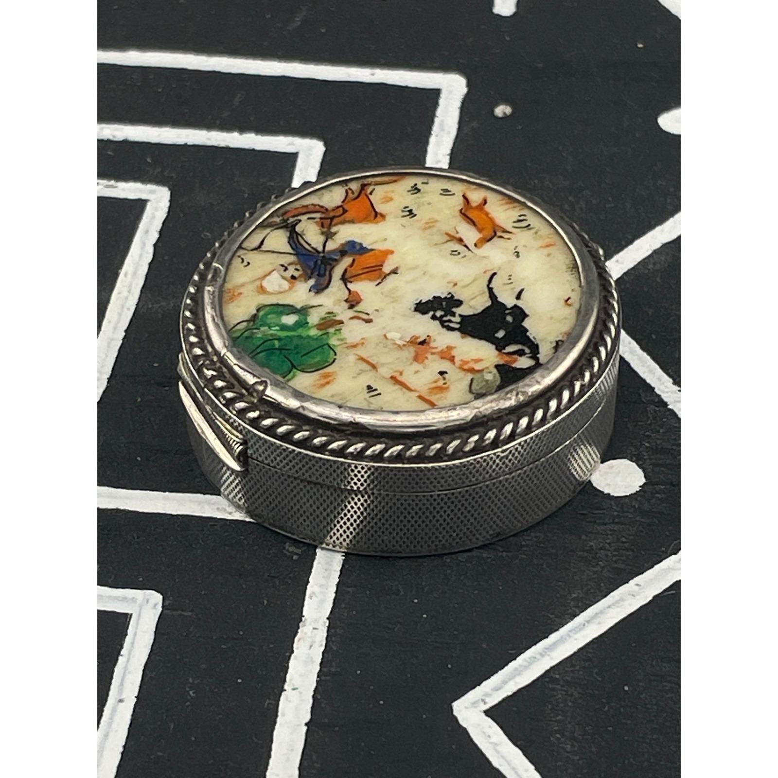 800 Silver Pill Box - Etsy