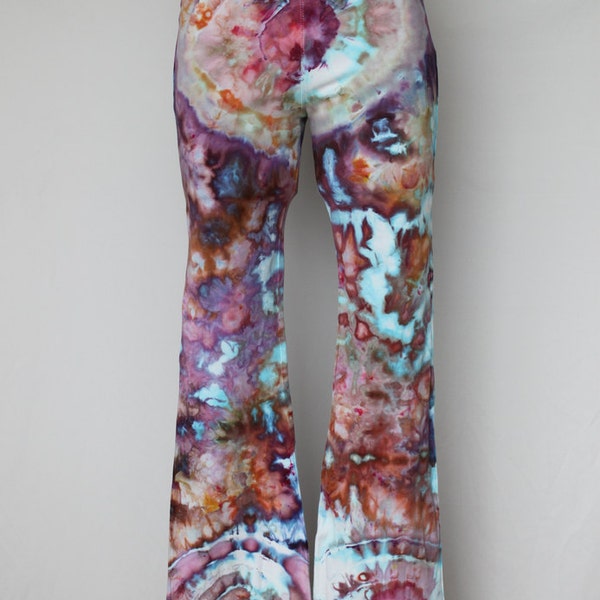 Yoga Pants, Ice Dyed, tie dye, small - Carnival bulls eye