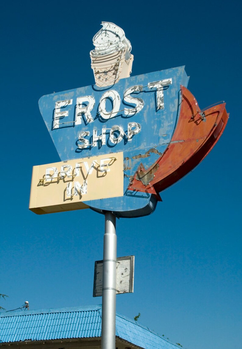 Frost Ice Cream Shop Neon Sign Etsy