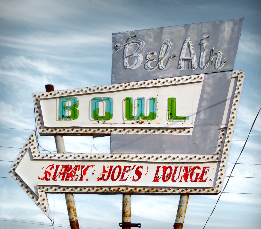 Bel Air Bowl Bar Retro Roadside Diner Restaurant Vintage Etsy