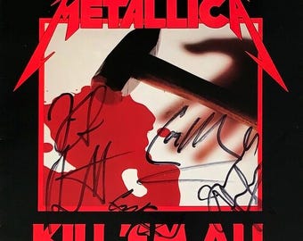 Metallica Kill'em All autographed 12x12 Album Reprint (copy) Heavy Metal, Rock and Roll