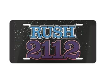 RUSH 2112, Vanity Plate | Metal License Tag, Automotive Rock n Roll