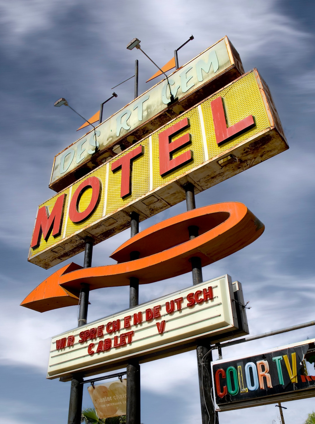 Desert Gem Motel Retro Roadside Motel Vintage Neon Advertising Sign ...