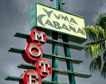 Yuma Cabana Motel | Retro Roadside Motel | Vintage Neon Sign | Restaurant Décor | Hotel Décor