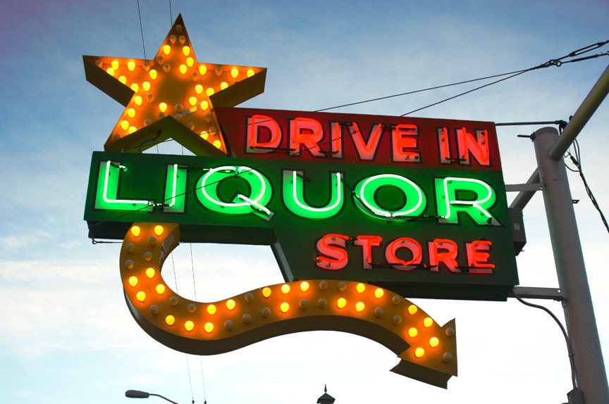 Neon Sign Liquor Store Etsy