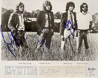 Led Zeppelin, Jimmy Page, Robert Plant, John Bonham, signed autographs Reprint (copy) 8x10 print
