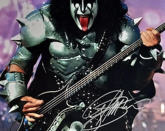 Kiss Gene Simmons, signed autographs Reprint (copy) 8x10 print