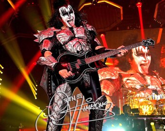 Kiss Gene Simmons, signed autographs Reprint (copy) 8x10 print