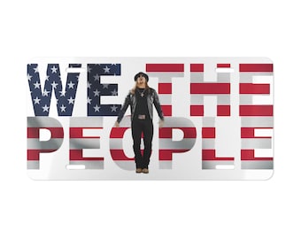 We the People, Vanity Auto Plate | Metal License Tag, Automotive Rock n Roll