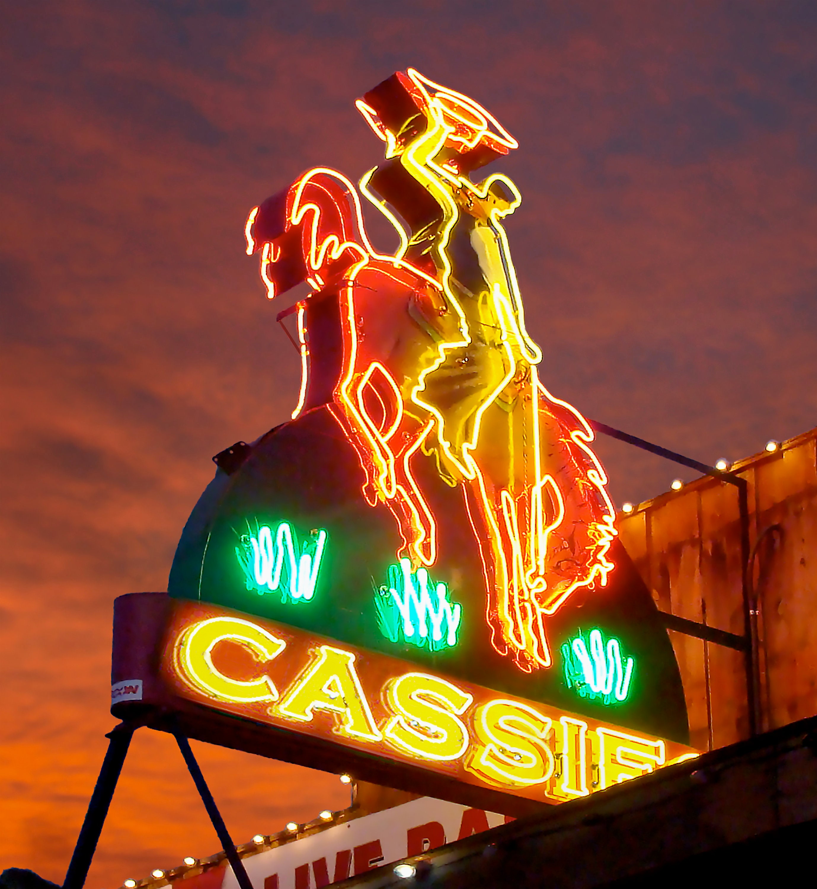 Cassie Supper Club Vintage Neon Sign: Cody, Wyoming Roadside Art