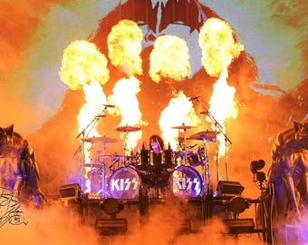 Kiss, Peter Criss, signed autographs Reprint (copy) 11x14 print