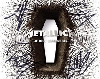 Metallica Death Magnetic autographed 12x12 Album Reprint (copy) Heavy Metal, Rock and Roll