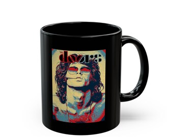 Jim Morrison The Doors | Black Ceramic Coffee Cup