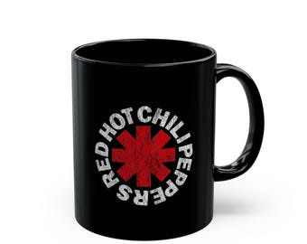 Red Hot Chili Peppers | Black Ceramic Coffee Cup