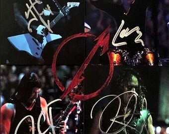 Metallica Band autographed Reprint (copy) Heavy Metal, Rock and Roll