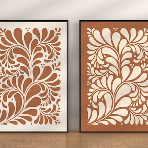 Abstract Printable Wall Art Set of 2 | Talavera Art Print | Modern Decorative wall art | Talavera Wall Décor| Print-Ready | instant download