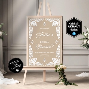 Talavera Bridal Shower Welcome Sign Template | Papel Picado Bridal Brunch Decor | Chic Talavera Welcome Print | Canva Edit. Instant Download