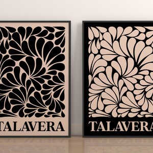 Talavera Printable Wall Art Set of 2 | Modern Matisse - Decorative wall art | Abstract Talavera Wall Decor | Wall Hanging | instant download