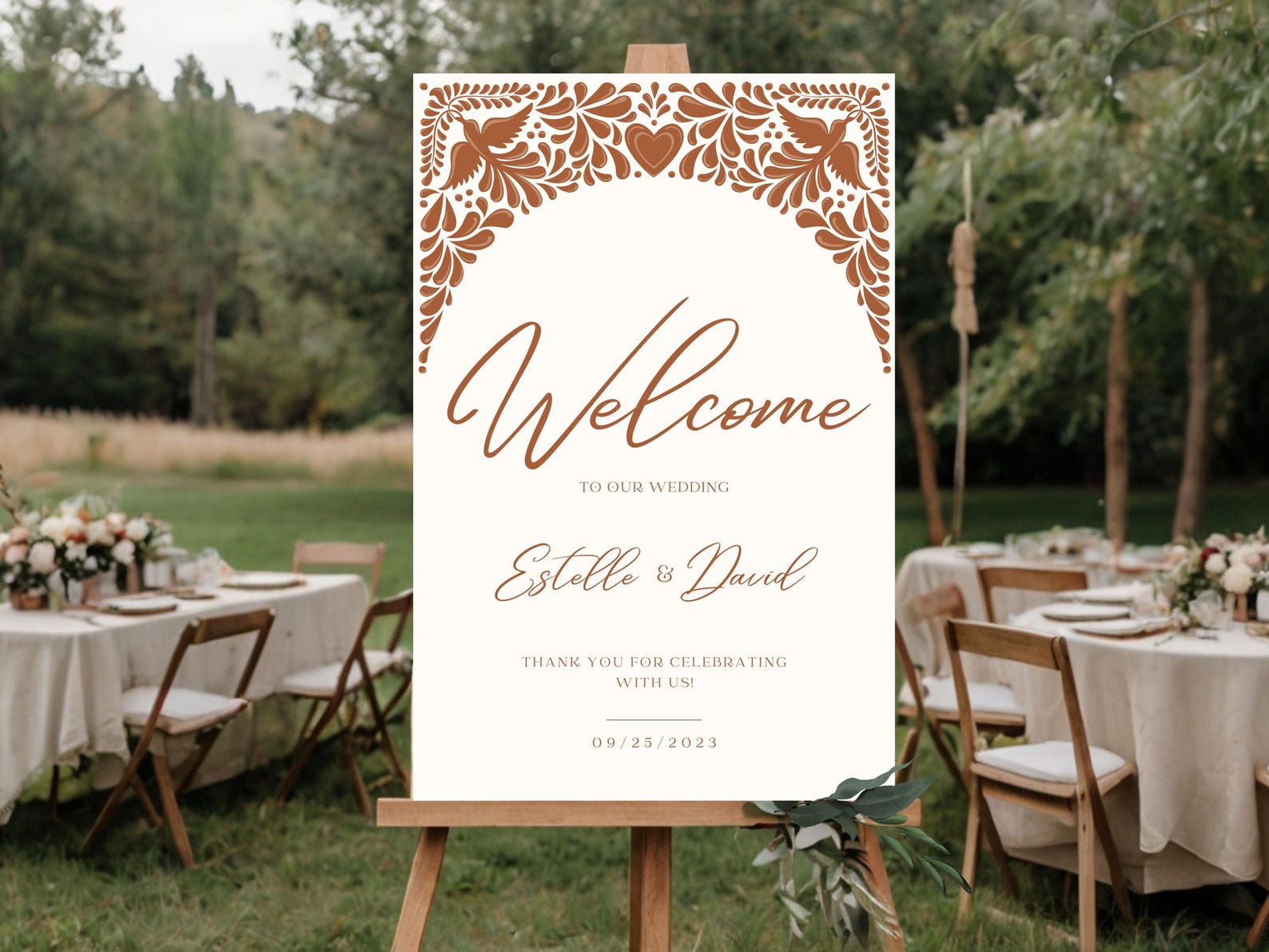 Wedding Welcome Sign Templates, Mexican Talavera Inspired | Set of 3 ...