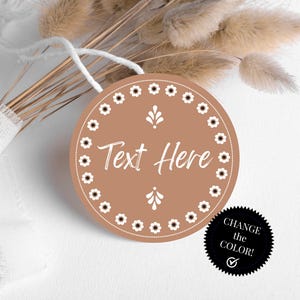 Mexicaanse klassieke kleidecoratie, labelsjabloon | Ronde digitale sticker | Cadeaukaartje | Afdrukbare partij gunst | CanvaBewerken | Direct downloaden
