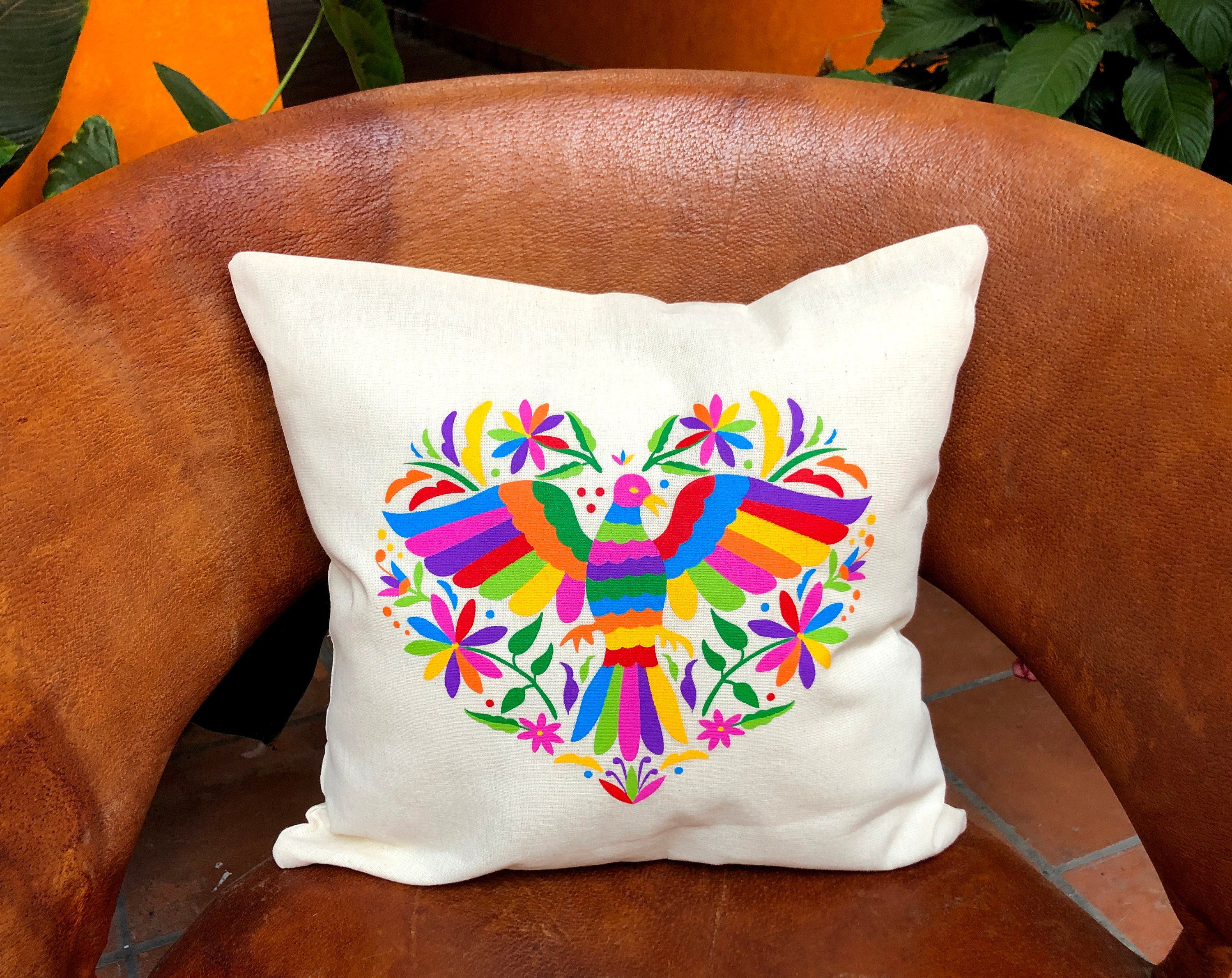 Pillow covers Mexican Otomi design Cotton Canvas pillow Etsy