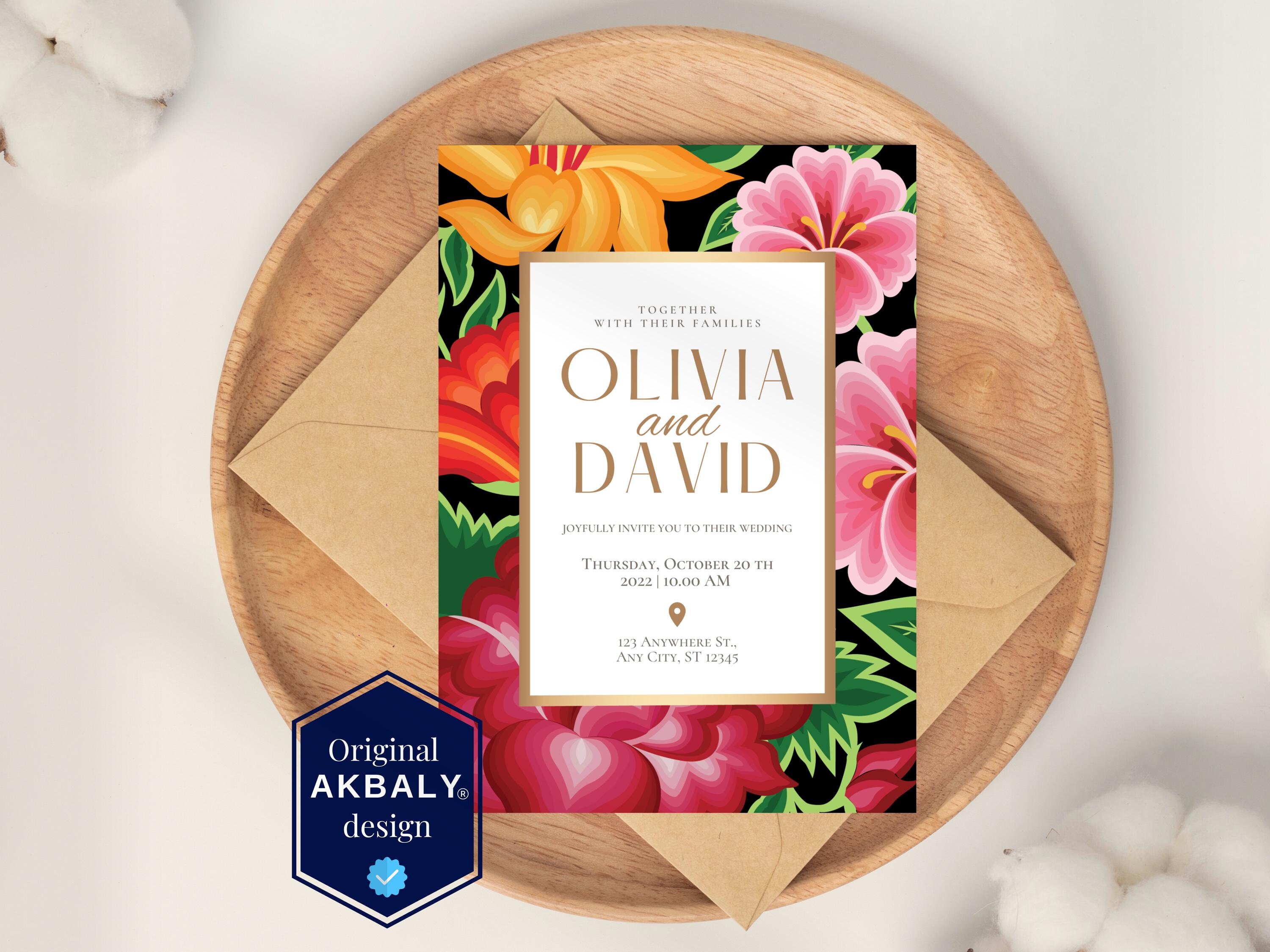 Mexican Wedding Invitation & Save the Date Set | Oaxaca Floral