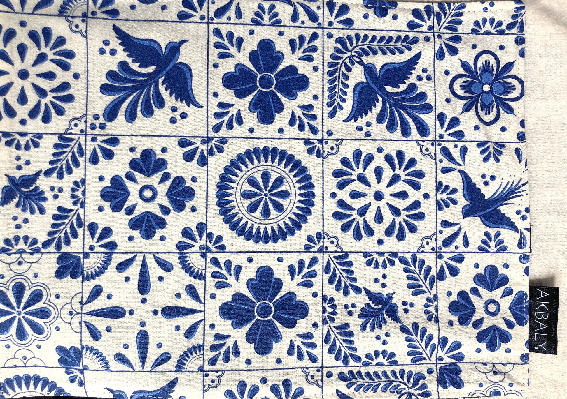 Placemats Mexican Talavera Tiles Cotton Canvas placemats Etsy