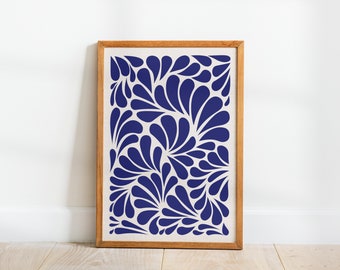 Blue Talavera Printable Wall Art | Abstract Art Print | Modern Decorative wall art | Talavera Wall Decor | Print-Ready | Instant download!