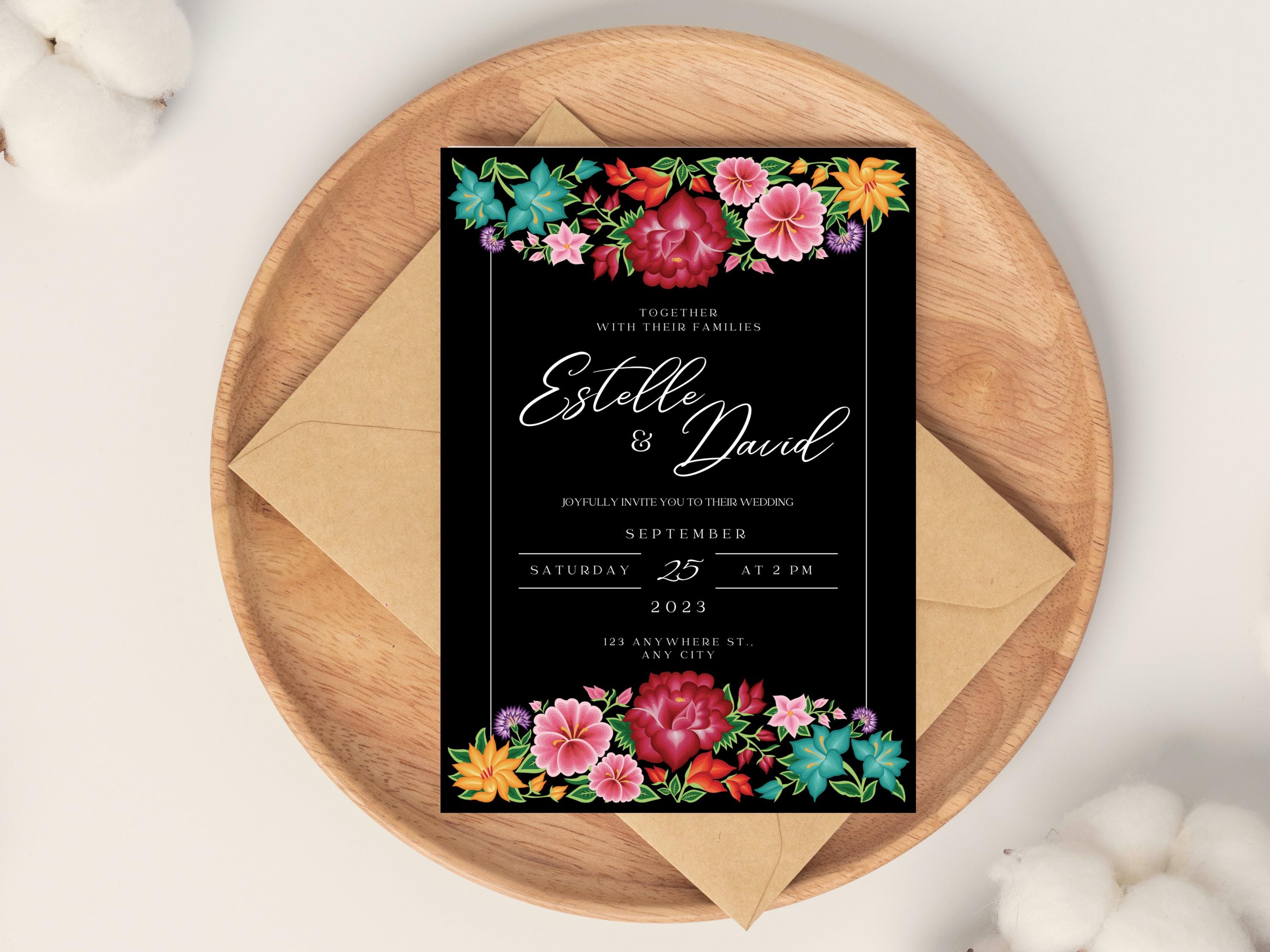 その他 Invitation Wedding Invitation & Save the Date, Oaxaca Floral Design #1B