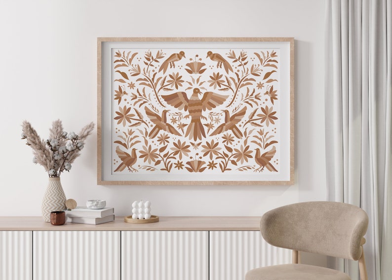 Mexico Otomi Printable Wall Art | Modern Art Prints | Abstract Decorative Wall Art | Large Size - Set of 2 | Instant download | Print-Ready!