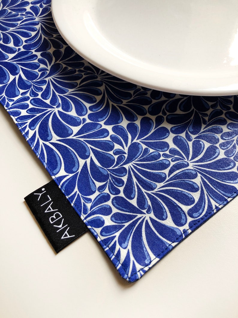 Placemats Mexican Talavera Tiles Cotton Placemats Table Etsy