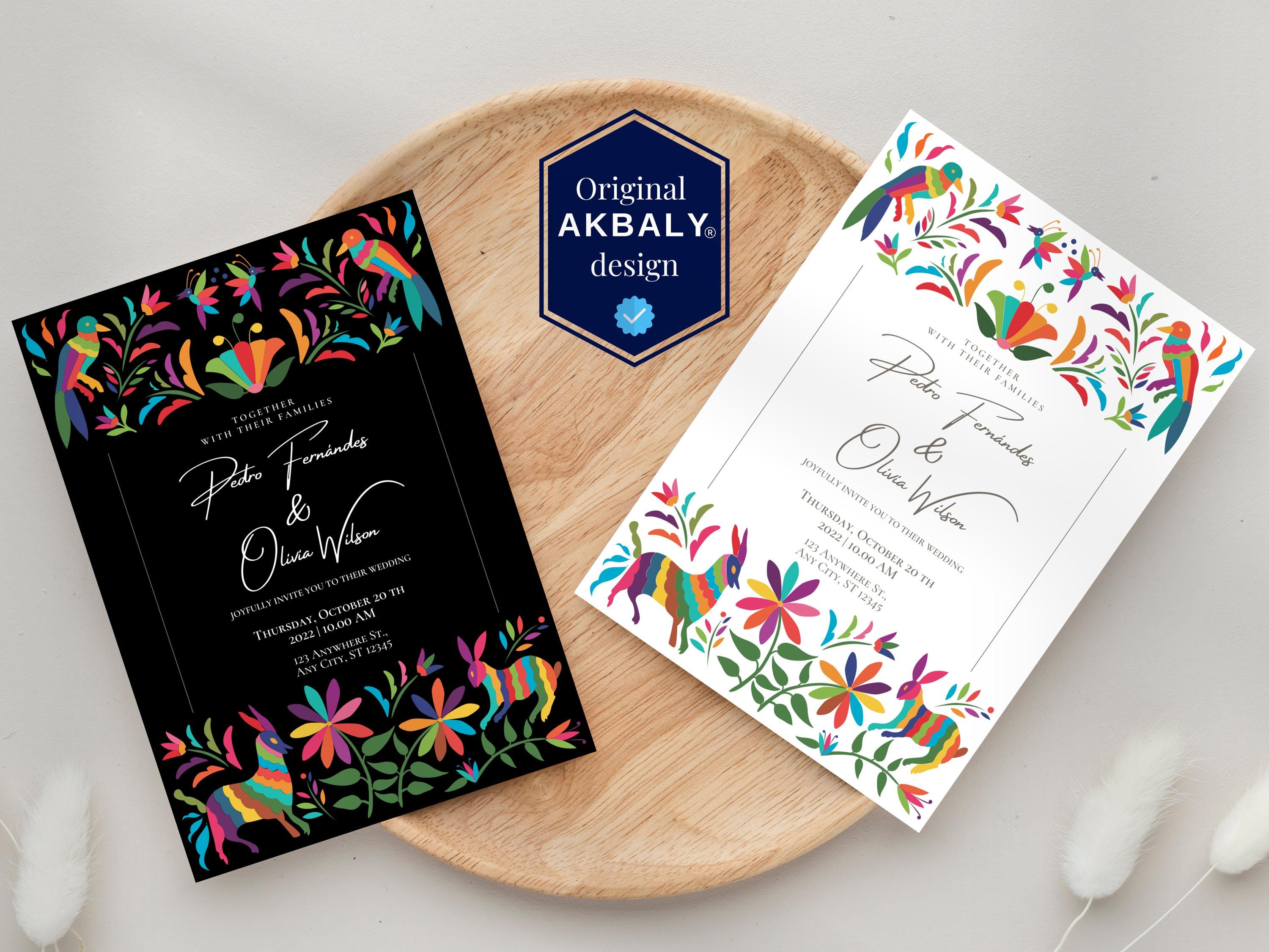 Customizable Mexican Wedding Invitation & Save the Date - Colorful ...