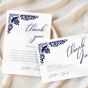 Modern Wedding Thank You Note Template Set | Wedding Thank You Letter | Wedding Place Setting Thank You. Easy Canva Edit, Instant download!