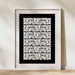 Abstract Printable Wall Art | Black Talavera Art Print | Modern Decorative wall art | Talavera Wall Décor | Print-Ready | Instant download!