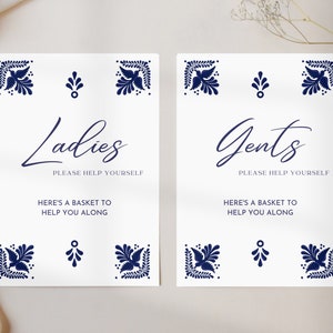 Wedding bathroom sign templates. Modern wedding signs ladies & gentlemen. Handwriting bathroom wedding sign. Easy Canva Edit, Instant download!