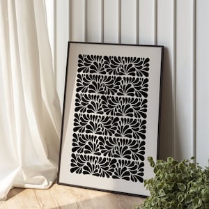 Abstract Printable Wall Art | Black Talavera Art Print | Modern Decorative wall art | Talavera Wall Décor | Print-Ready | Instant download!