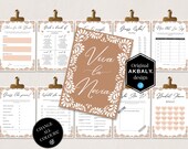 Viva La Novia Talavera Bridal Games Bundle | Papel Picado Bridal Stationery | Barro Talavera Wedding Prints | Canva Edit | Instant Download!