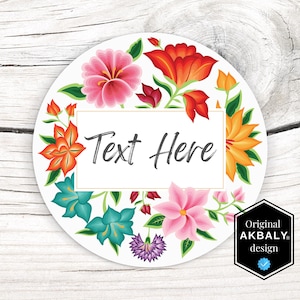 Mexican Floral Style | Customizable Stamp Design | Digital Files | ClipArt | SVG | PDF | PNG | Eps | Adobe | Editable File | Customizable