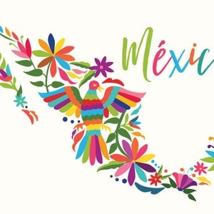 Mexican Map Otomí Design | Mexico Stamp Design | Digital File | ClipArt | SVG | PNG | EPS | Adobe Illustrator | Editable File | Customizable
