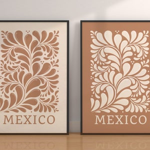 Mexico Printable Wall Art Set of 2 | Talavera Art Print | Modern Decorative wall art | Talavera Wall Décor| Print-Ready | Instant download!