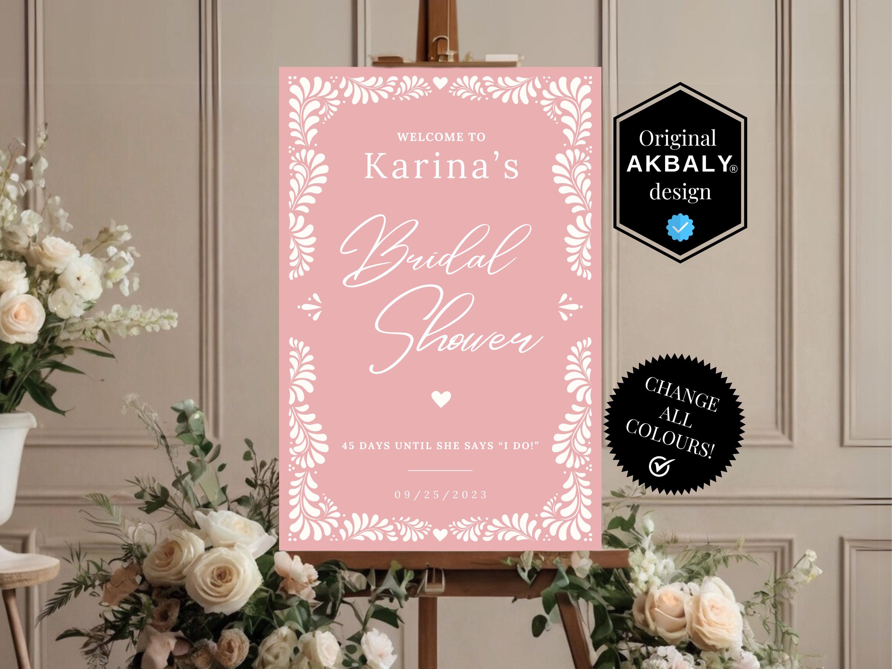 Pink Talavera Bridal Shower Welcome Sign | Viva La Novia Papel