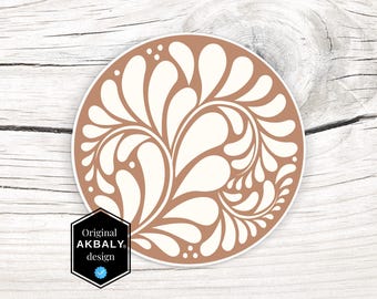 Mexican Talavera Round Design | Talavera Graphic Element for DIY projects | Digital file Easy to Change Color with Canva | Instant Download!