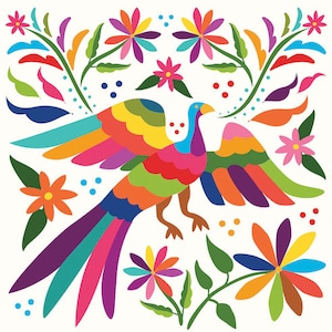 Mexican Otomí Style Design in Vector | Digital Files | ClipArt | SVG | PNG | EPS | Adobe Illustrator | Editable File | Customizable