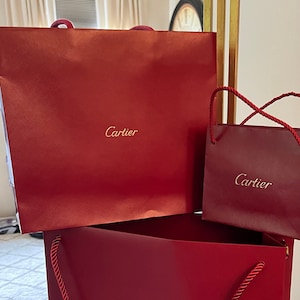 Authentic Cartier Shopping / Gift Bags Set of 3 Different 