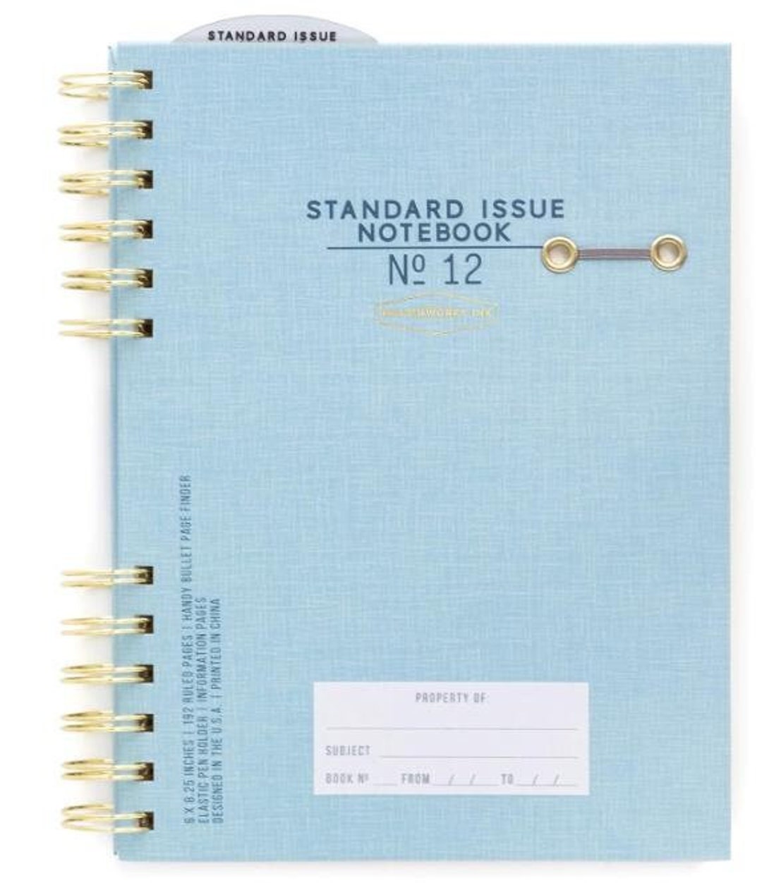 Designworks Ink Planner Designworks Ink Standard Issue No. 12 Blue Undated Planner Notebook ...